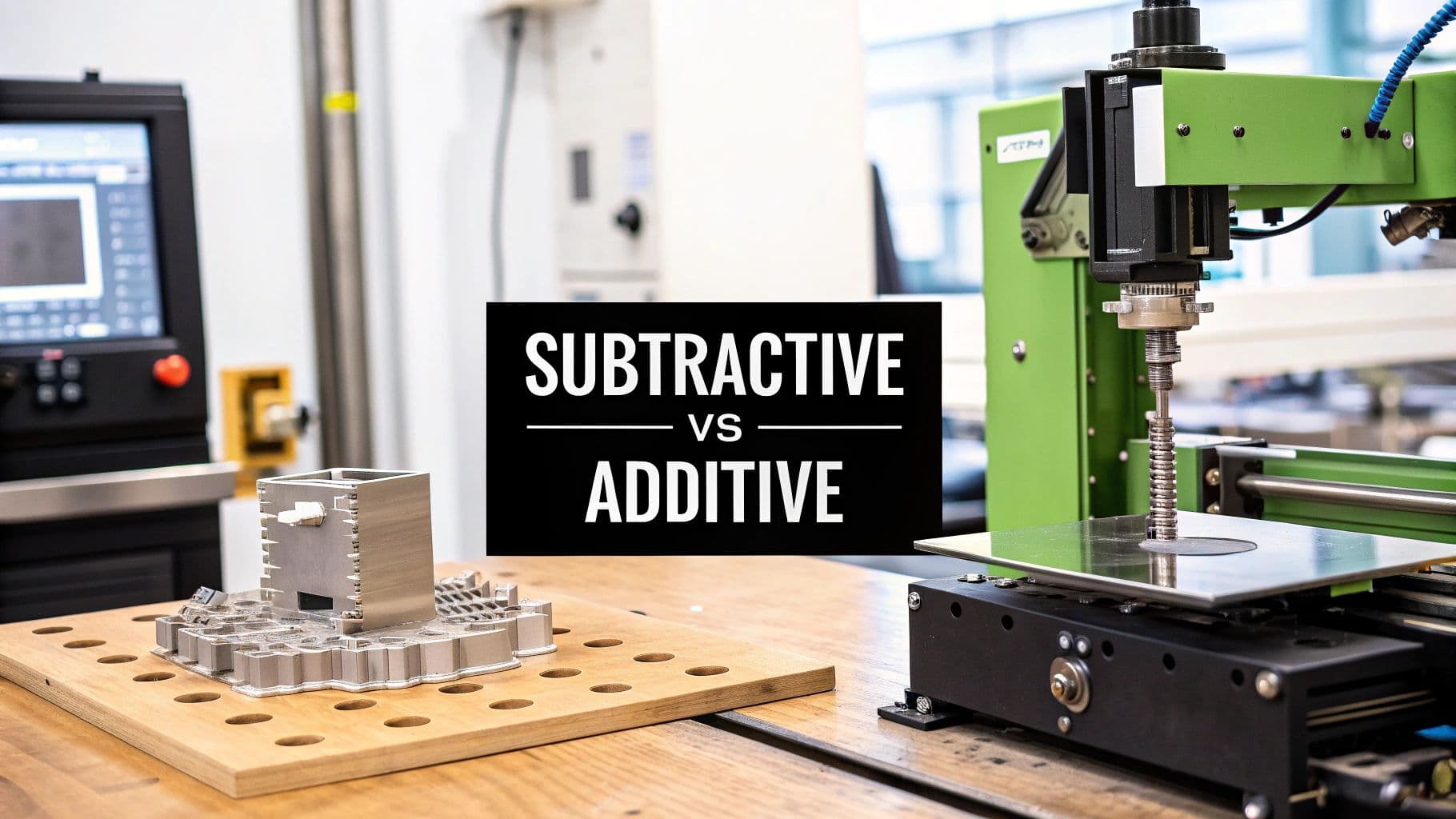 Subtractive vs. Additive Manufacturing: Technical Comparison